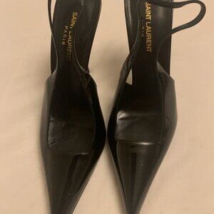 Saint Laurent Black Pointy Toe Shoes 39.5 (US 9.5)